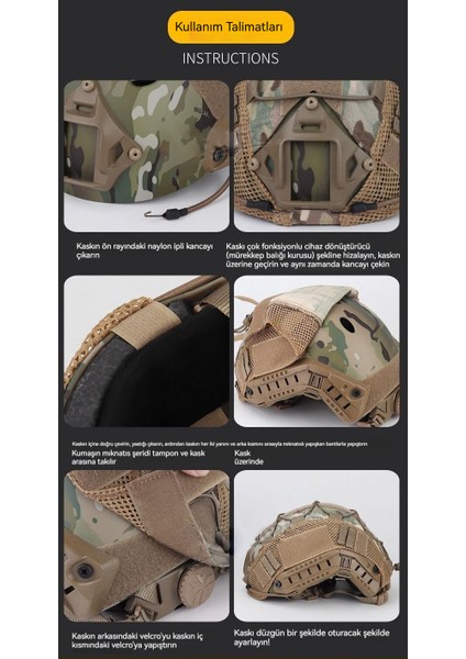 Fast Kamuflaj Elastik Ip Kamuflaj Kask Kapağı (Yurt Dışından) modelleri