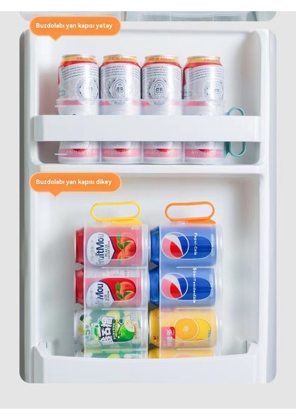 多功能易拉罐冰箱收纳盒两件装 (Yurt Dışından) modelleri