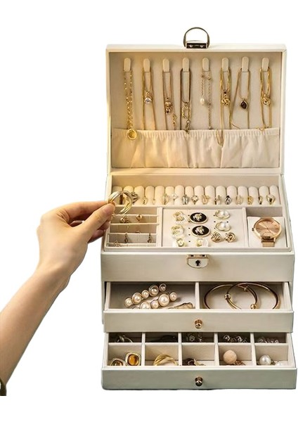 Yeni Büyük Kapasiteli Mücevher Saklama Kutusu (Yurt Dışından)
