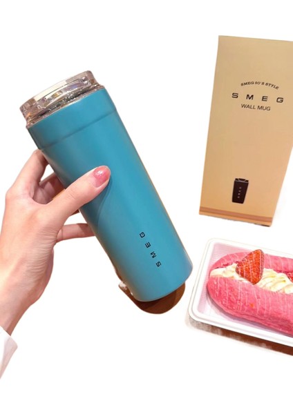 550ML Içecek Kupası Seyahat Taşınabilir Içme Kupası Paslanmaz Çelik Vakum Sızdırmaz Kahve Termosu (Yurt Dışından)