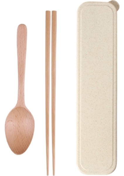 Japon Taşınabilir Kutu Ahşap Kaşık Yemek Çubukları (Yurt Dışından)
