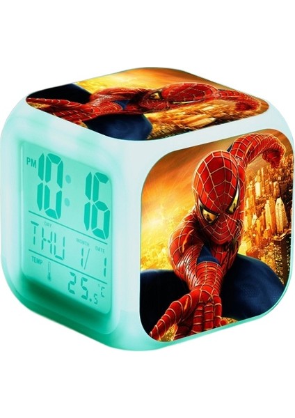 Öğrenci Çalar Saati Örümcek Adam Karikatür Çalar Saati (Yurt Dışından)