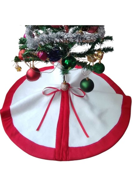 , Yılbaşı Çam Ağacı Altı Örtüsü, Çam Ağacı Ayak Halısı Örtüsü, Beyaz Renk, Peluş 70 cm modelleri