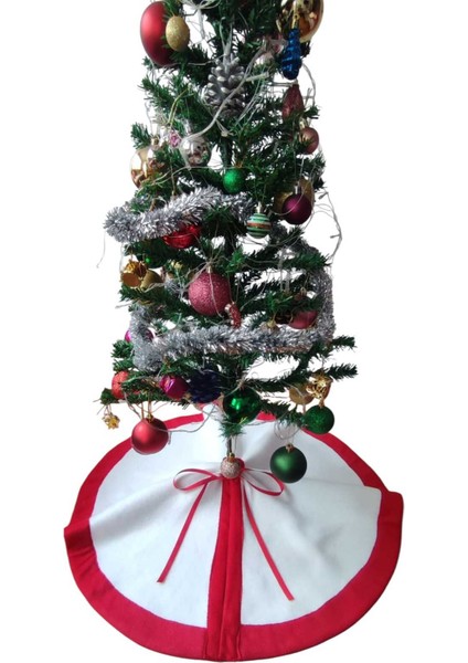 , Yılbaşı Çam Ağacı Altı Örtüsü, Çam Ağacı Ayak Halısı Örtüsü, Beyaz Renk, Peluş 70 cm fırsatları