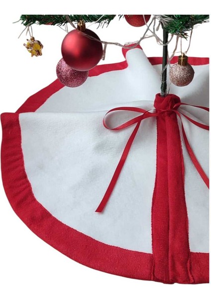 , Yılbaşı Çam Ağacı Altı Örtüsü, Çam Ağacı Ayak Halısı Örtüsü, Beyaz Renk, Peluş 70 cm indirimleri