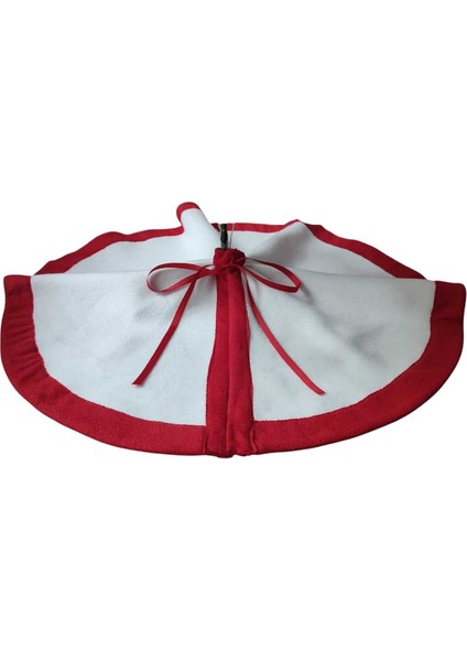 , Yılbaşı Çam Ağacı Altı Örtüsü, Çam Ağacı Ayak Halısı Örtüsü, Beyaz Renk, Peluş 70 cm