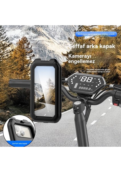 Açık Motosiklet IP68 Su Geçirmez Cep Telefonu Tutucu, Dokunabilir Döner Motosiklet Cep Telefonu Navigasyon Tutucu (Yurt Dışından) fırsatları