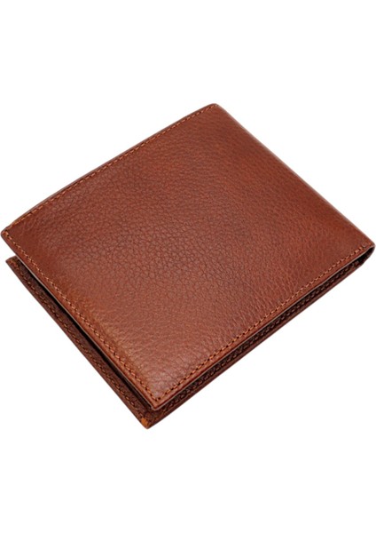 Hakiki Deri Kağıt Para, Bozuk Para ve Bol Kart Bölmeli Erkek Cüzdanı - Taba indirimleri