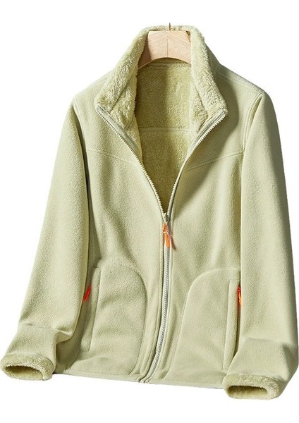 Kadınlar Için Sonbahar ve Kış Sıcak Polar Çift Taraflı Ceket (Yurt Dışından)
