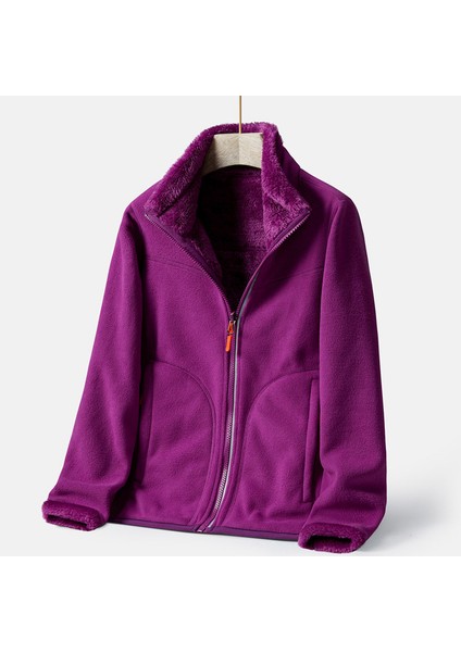 Kadınlar Için Sonbahar ve Kış Sıcak Polar Çift Taraflı Ceket (Yurt Dışından)