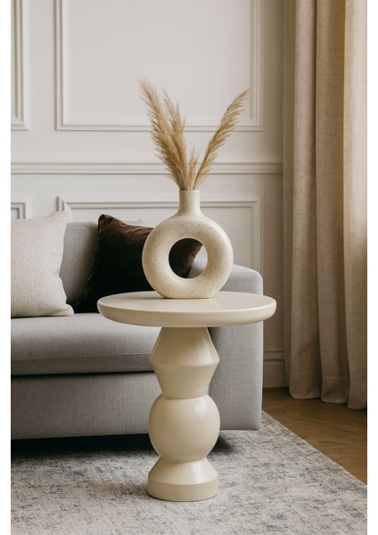 Krem Renk Ahşap Mantar Sehpa – Modern ve Şık Yan Sehpa Modeli modelleri