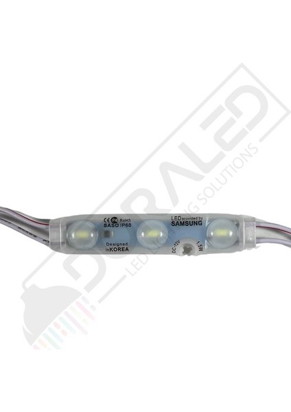 Samsung 3'lü Led Modül 12 Volt Beyaz -10 Adet