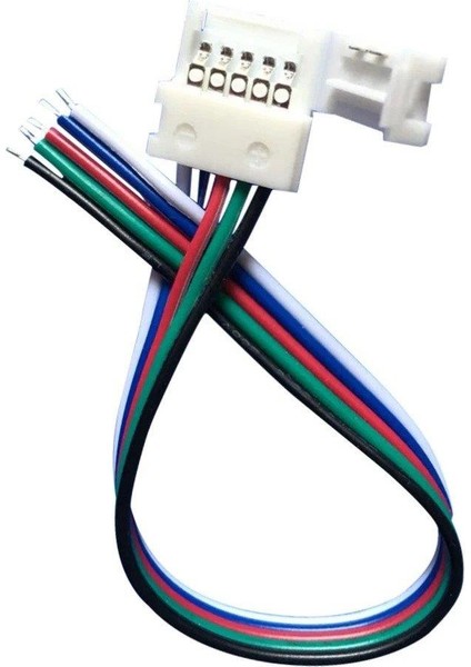 Rgb Şerit Led Için Tek Yönlü Hızlı Konnektör Kablo 4 Pin (5 Adet) indirimleri