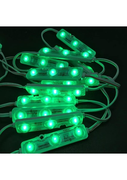 Samsung 3'lü Led Modül 12 Volt Sarı (Amber) -10 Adet