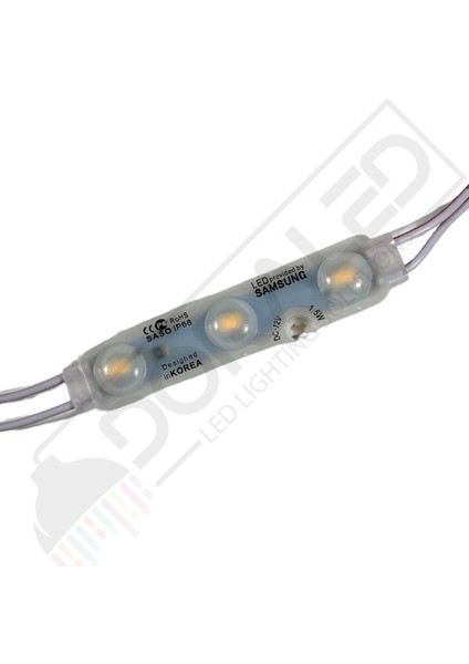 Samsung 3'lü Led Modül 12 Volt Sarı (Amber) -10 Adet