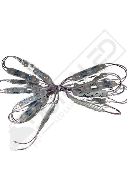 Samsung 3'lü Led Modül 12 Volt Sarı (Amber) -10 Adet