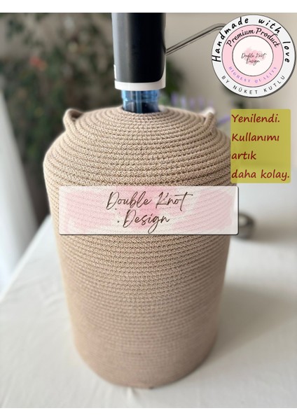 Damacana Kılıfı Dekoratif Sepet - Organizer Hasır Jüt Tress Sebil Kılıfı