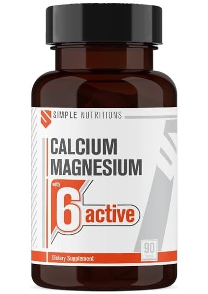 Simple Nutritions Kalsiyum Magnezyum Çinko Kompleksi | D3 K Vitamini, Selenyum, Bakır, Bor ile 8'i 1 Arada Formül | Kemik, Kas, Bağışıklık ve Enerji Desteği | 90 Tablet