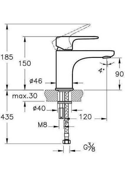 Root Round Lavabo Bataryası A4270526 Bakır
