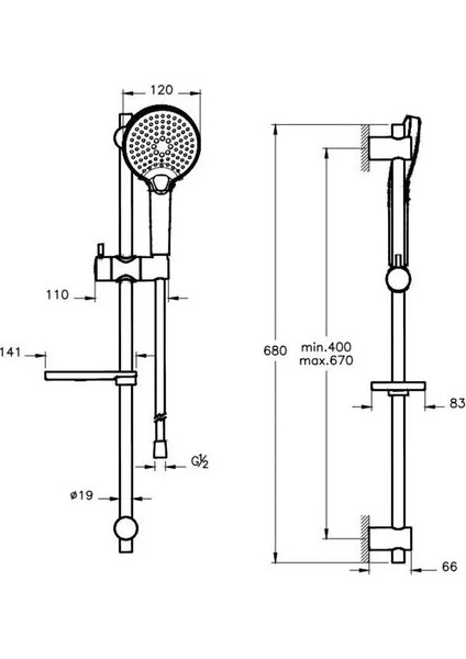 Bliss A4574334 3F Sürgülü El Duşu Takımı, Fırçalı Nikel indirimleri