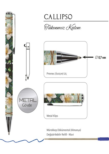 Callıpso 0.7 mm Mavi Tükenmez Kalem fırsatları