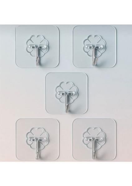 6 Adet Şeffaf Yapışkanlı Duvar Askısı – Kendinden Yapışkanlı Güçlü Kanca modelleri