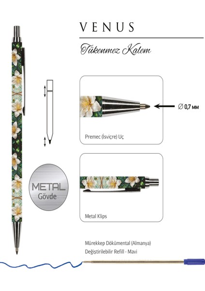 Venus 0.7 mm Mavi Tükenmez Kalem fırsatları