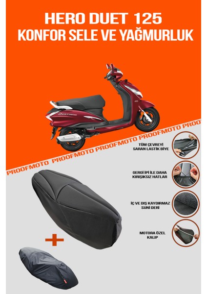 HERO DUET 125 Konfor Sele ve Yağmurluk Kılıf