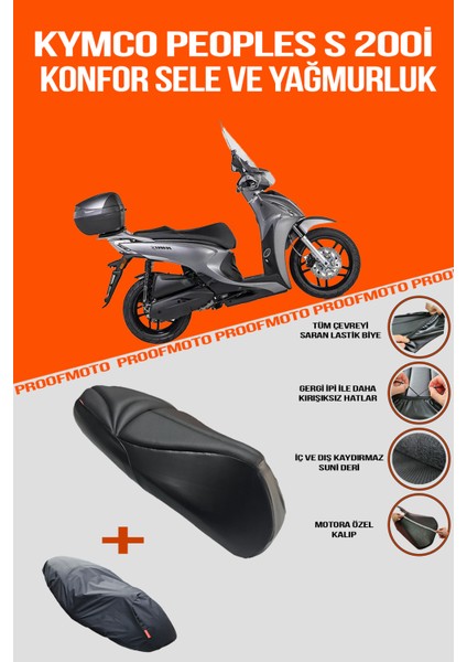 KYMCO PEOPLES S 200i Konfor Sele ve Yağmurluk Kılıf