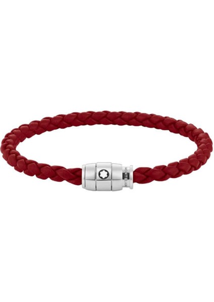 Meisterstück Steel 3-Ring Kızıl Deri Bileklik 134064