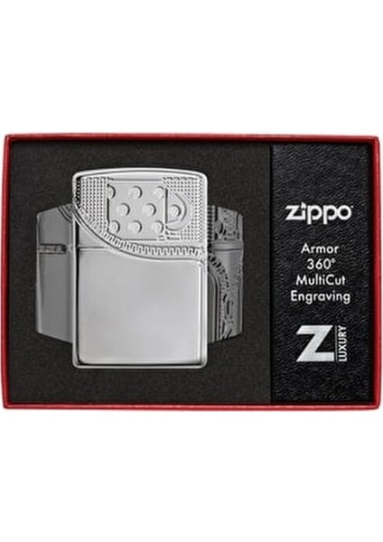 167 Zippoer Design Çakmak Çevre Dostu Hediye Kutusunda Yüksek Parlaklıkta Çelik