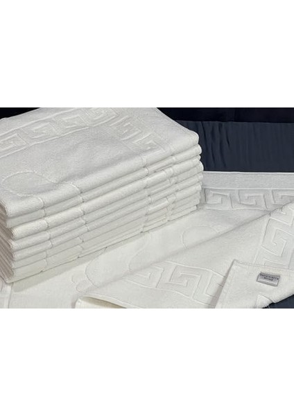Paspası, 100% Pamuk, Lüks, Ayak Havlusu, 50 x 70 Cm, 250 Gr/ad (715 Gsm), Beyaz Renk, Otel Paspası, Süper Su Emici, Hızlı Kuruma, Yıkanabilir modelleri