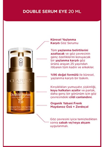 Double Serum Göz Kremi 20 ml Koyu Halkalar ve Şişkinlikler İçin Etkili fiyatları