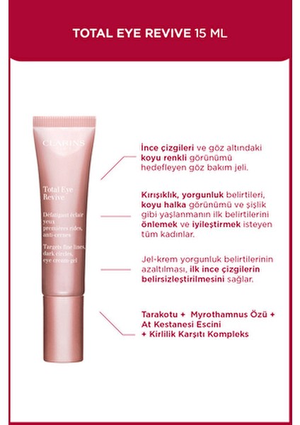 Total Eye Revive Göz Bakım Jeli Yorgunluk Belirtilerini Azaltan 15 ml Kadınlar İçin fiyatları