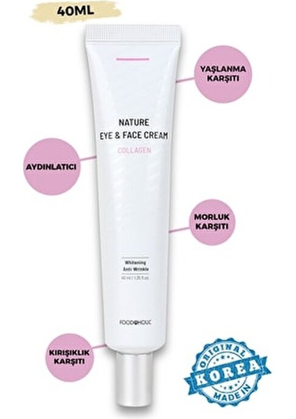 Kolajen Göz Çevresi ve Yüz Kremi 40 ml Yorgunluk İzlerini Giderir fırsatları