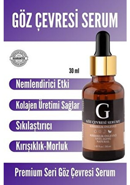 Göz Çevresi Kırışıklık Önleyici Serum Nemlendirici Etkiyle 30 ml indirimleri