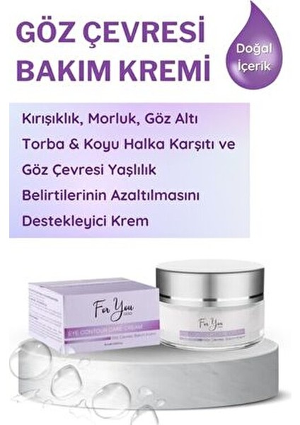 Göz Çevresi Bakım Kremi Kırışıklık ve Morluk Karşıtı 15 ml Nemlendirici