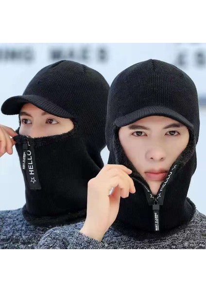 Erkek Kış Tek Parça Örme Şapka (Yurt Dışından)