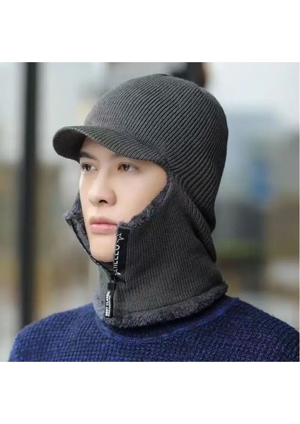 Erkek Kış Tek Parça Örme Şapka (Yurt Dışından)