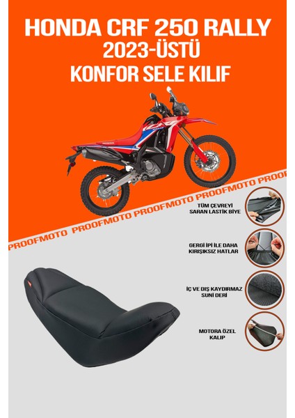 HONDA CRF 250 Rally (2023 - Üstü) Konfor Sele Kılıf