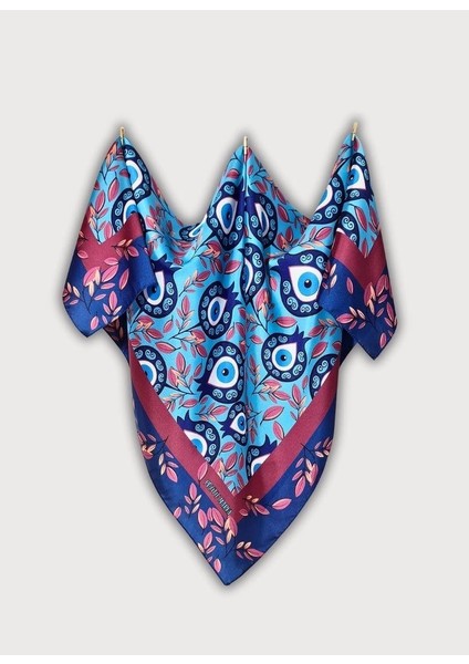 BEREKET KOLEKSİYONU NAR VE NAZAR BONCUĞU DESENLİ EŞARP