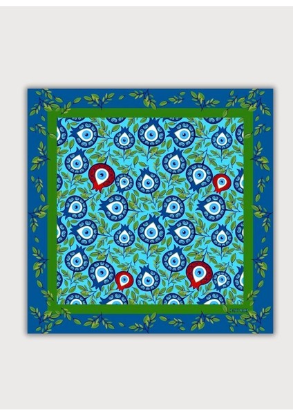 BEREKET KOLEKSİYONU NAR VE NAZAR BONCUĞU DESENLİ EŞARP indirimleri