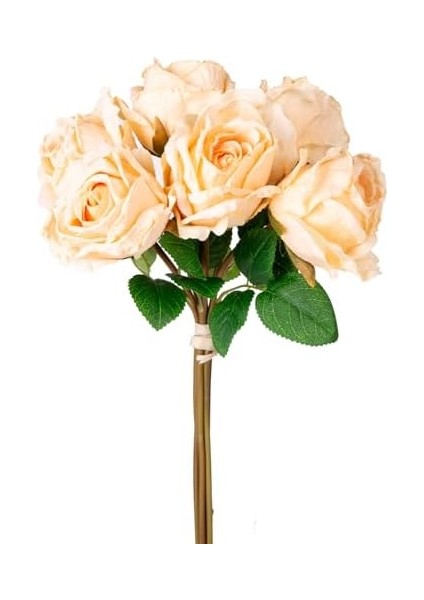 Yapay Çiçek Gül 6'lı Demet Açık Sarı 37 Cm. modelleri