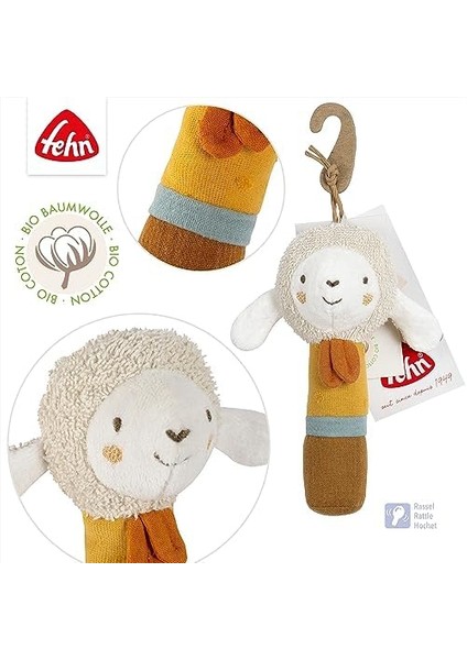 Çubuk Kavrama Oyuncağı Koyun - Kavramak Için Çıngıraklı Motor Becerileri Oyuncağı - Organik Pamuklu Pelüş Hayvan Kavrama Oyuncağı- 0+Aylık Bebekler ve Küçük Çocuklar Için Oyuncak fiyatları