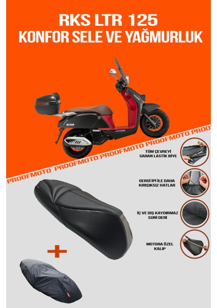 RKS LTR 125 Konfor Sele ve Yağmurluk Kılıf