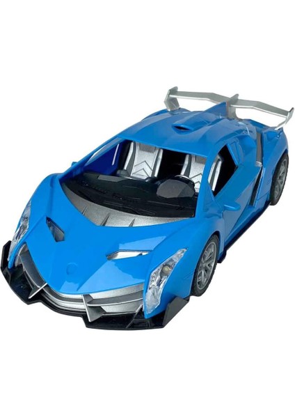 1:18 Ölçek USB Şarjlı Işıklı Fonksiyonel Mavi Lambo Oyuncak Araç fiyatları