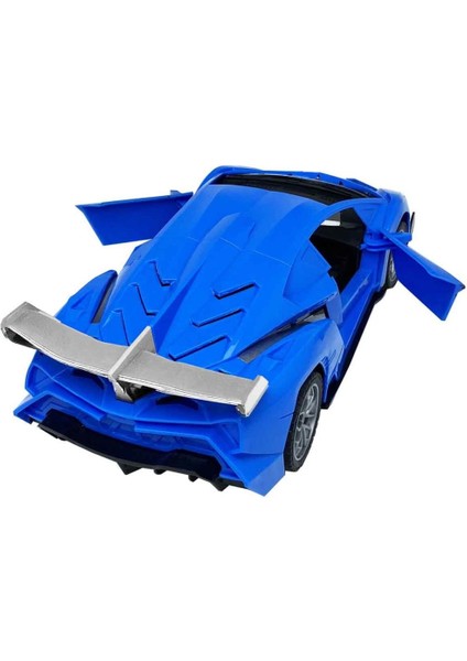 1:18 Ölçek USB Şarjlı Işıklı Fonksiyonel Mavi Lambo Oyuncak Araç indirimleri