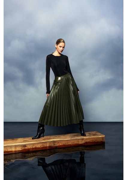 Plise Uzun Etek 26W30818 fırsatları