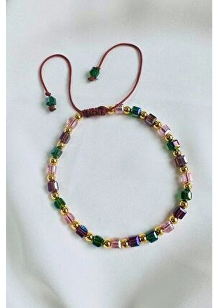 Kristal Halhal Bileklik Cam Materyal ile Renkli Tasarım 10 gr fiyatları