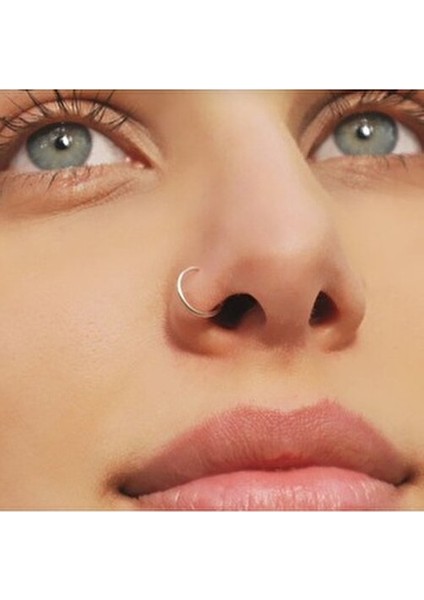 925 Ayar Gümüş Halka Hızma Piercing 9 mm Kadınlar İçin Şık ve Uzun Ömürlü